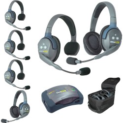 Eartec HUB 6-42 - Комплект UltraLITE & HUB 6 абонентов с гарнитурами 4 Single 2 Double Headsets