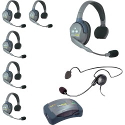 Eartec HUB 7-SCYB - Комплект UltraLITE & HUB 7 абонентов с гарнитурами 6 Single 1 Cyber Headset