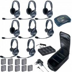 Eartec HUB 8-44 - Комплект на 8 абонентов с гарнитурами 4 Single 4 Double Headsets